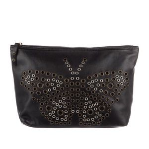 Dolce & Gabbana Black Studded Butterfly Clutch Handbag
